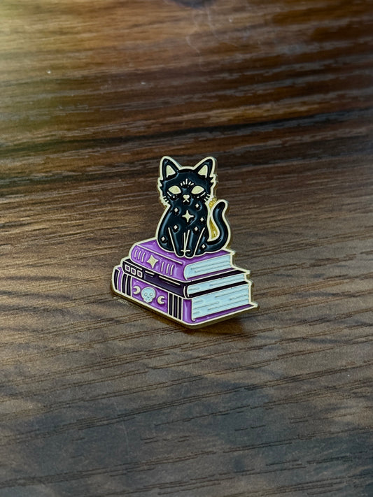 books and cat
